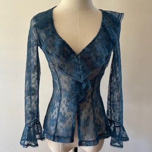 Vintage Betsey Johnson Lace Button Down Top